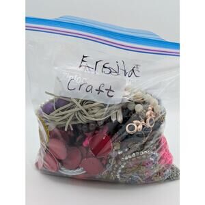 Jewelry Lot Ersila Repurpose Bag Over 4 Pounds Beads & Possible Wearable Pieces
